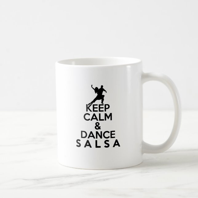 KEEP CALM AND DANCE SALSA gift Coffee Mug (Right)
