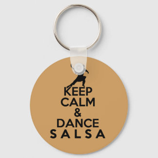 KEEP CALM AND DANCE SALSA gift Key Ring