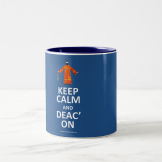 Keep Calm and Deac'on Two-Tone Coffee Mug