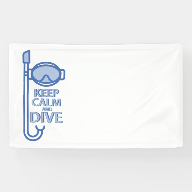 Keep calm and dive banner (Horizontal)