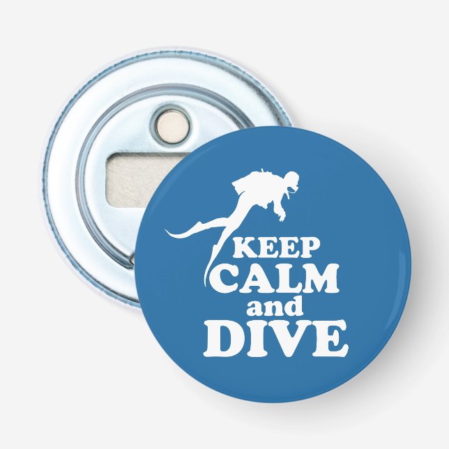 Keep calm and dive bottle opener (Front)