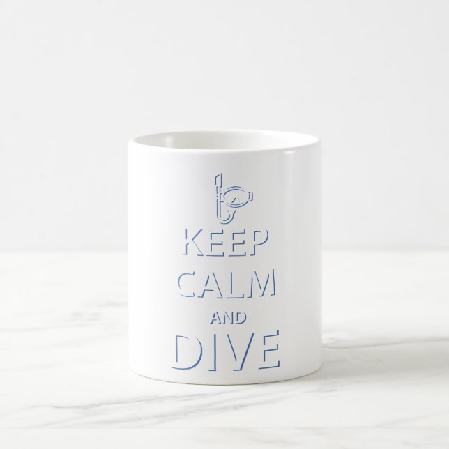 Keep calm and dive coffee mug (Center)