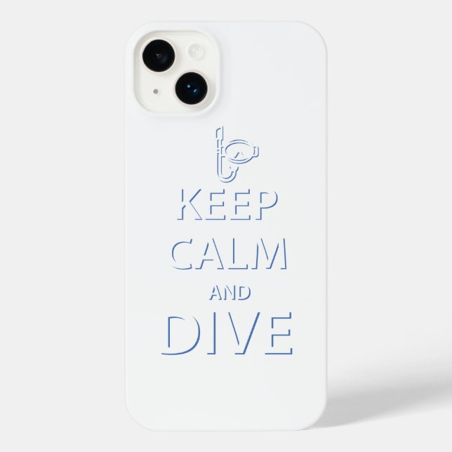 Keep calm and dive iPhone case (Back)