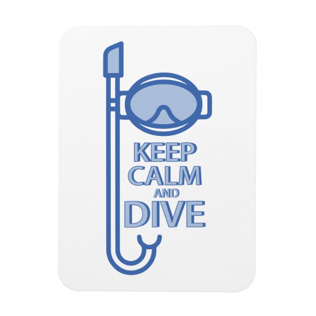 Keep calm and dive magnet (Vertical)