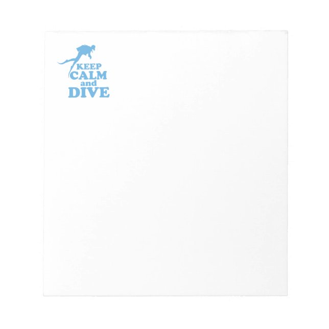 Keep calm and dive notepad (Front)
