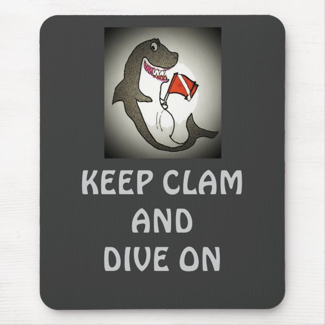 Keep Calm and Dive On Mouse Mat (Front)