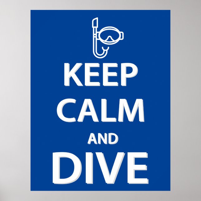 Keep calm and dive poster (Front)