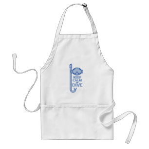 Keep calm and dive standard apron