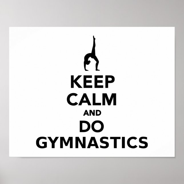 Keep calm and do Gymnastics Poster (Front)