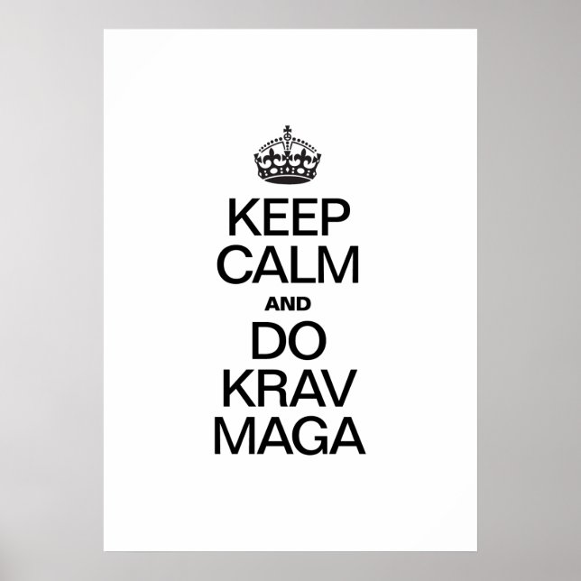 KEEP CALM AND DO KRAV MAGA POSTER (Front)