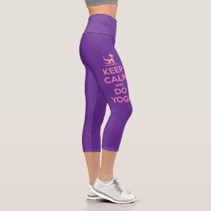Keep Calm and Do Yoga Capri Leggings