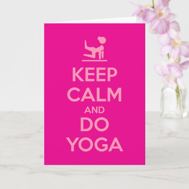Keep Calm and Do Yoga Card (Orchid)