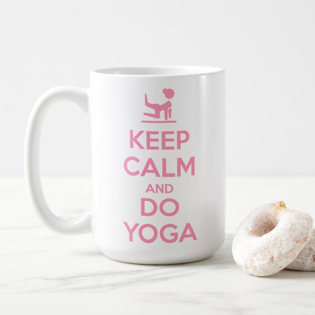 Keep Calm and Do Yoga Coffee Mug (With Donut)