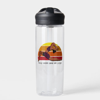 Keep calm and do yoga water bottle