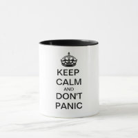 Keep Calm and DON'T PANIC - personalised text