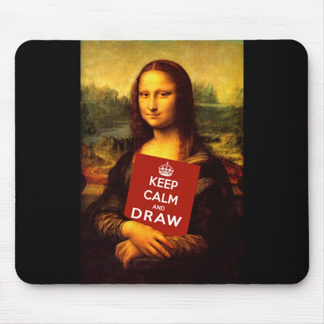 Keep Calm And Draw Mouse Mat (Front)