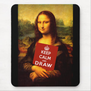 Keep Calm And Draw Mouse Mat