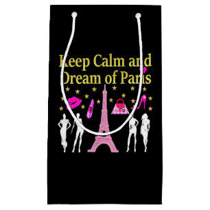 KEEP CALM AND DREAM OF PARIS SMALL GIFT BAG