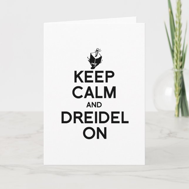 KEEP CALM AND DREIDEL ON -.png Holiday Card (Front)
