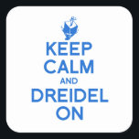 KEEP CALM AND DREIDEL ON SQUARE STICKER<br><div class="desc">Happy Holigays! Shop Holiday Humour, LGBTQ Designs and Funny Christmas Gifts From LGBTShirts.com Shop for Everyone and Browse over 10, 000 LGBTQ Gifts, Holiday Humour, Equality, Slang, & Culture Designs. The Most Unique Gay, Lesbian Bi, Trans, Queer, and Intersexed Apparel on the web. SHOP MORE LGBTQ Designs and Gifts at:...</div>