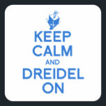 KEEP CALM AND DREIDEL ON SQUARE STICKER<br><div class="desc">Happy Holigays! Shop Holiday Humour, LGBTQ Designs and Funny Christmas Gifts From LGBTShirts.com Shop for Everyone and Browse over 10, 000 LGBTQ Gifts, Holiday Humour, Equality, Slang, & Culture Designs. The Most Unique Gay, Lesbian Bi, Trans, Queer, and Intersexed Apparel on the web. SHOP MORE LGBTQ Designs and Gifts at:...</div>