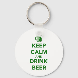 Keep calm and drink beer St. Patricks day Key Ring