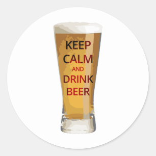 Keep Calm and Drink Beer Sticker
