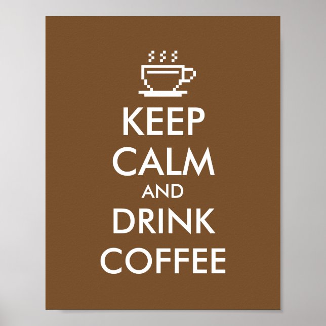 Keep calm and drink coffee poster | Cafe decor (Front)