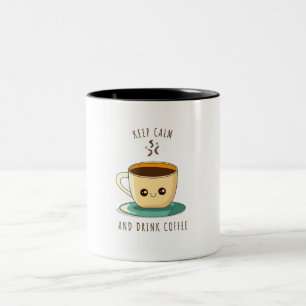 Keep Calm and Drink Coffee Two-Tone Coffee Mug