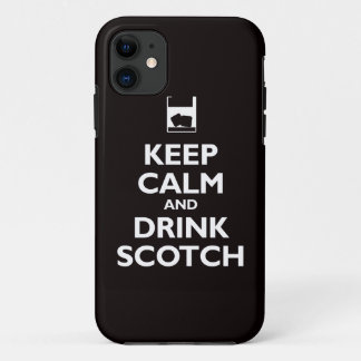 Keep Calm and Drink Scotch (black) iPhone 11 Case