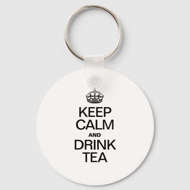 KEEP CALM AND DRINK TEA KEY RING (Front)