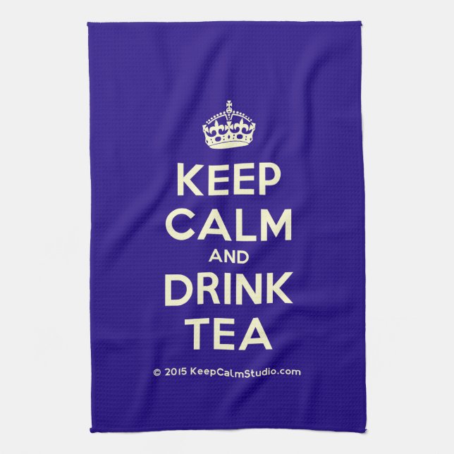 Keep Calm and Drink Tea Towel (Vertical)