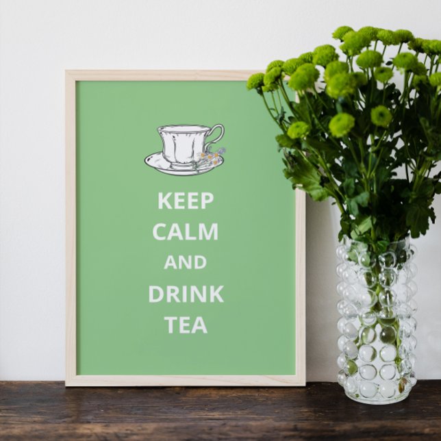 Keep Calm And Drink Tea Vintage Teacup Poster (Creator Uploaded)