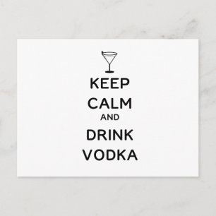 Keep Calm and Drink Vodka Postcard