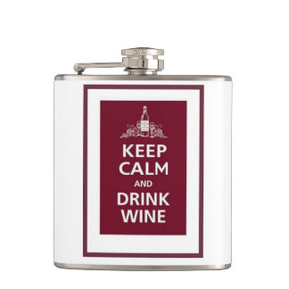 "KEEP CALM AND DRINK WINE" On the go wine flask