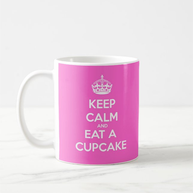 Keep Calm and Eat a Cupcake Coffee Mug (Left)
