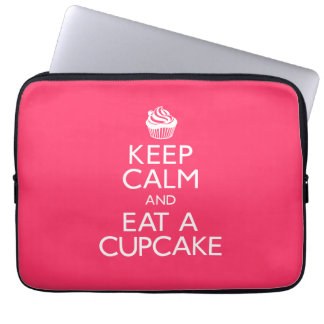 Keep Calm and Eat A Cupcake Laptop Sleeve