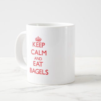 Keep calm and eat Bagels Large Coffee Mug