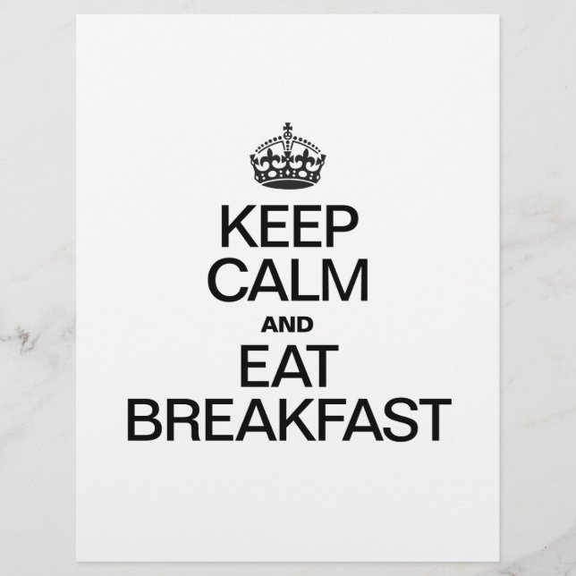 KEEP CALM AND EAT BREAKFAST FLYER (Front)