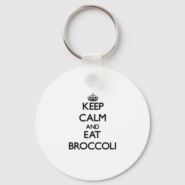 Keep calm and eat Broccoli Key Ring (Front)