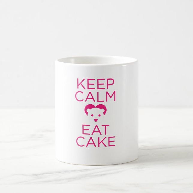 Keep Calm and Eat Cake FLOPPYBEAR Mug! Coffee Mug (Center)