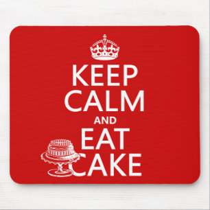 Keep Calm and Eat Cake Mouse Mat