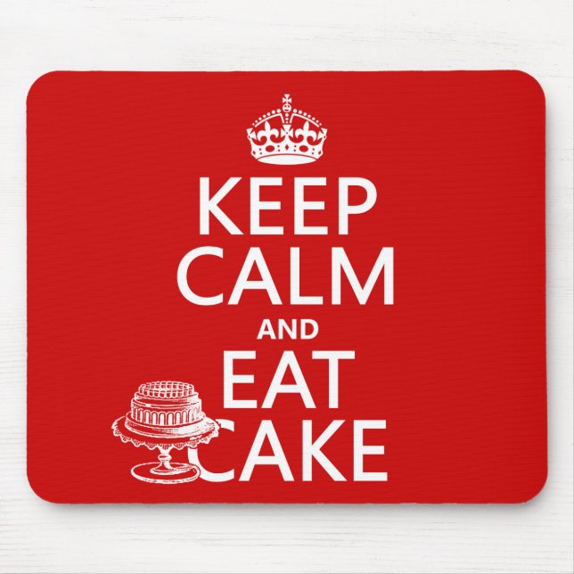 Keep Calm and Eat Cake Mouse Mat (Front)