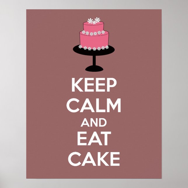 Keep Calm and Eat Cake Poster Print (Front)