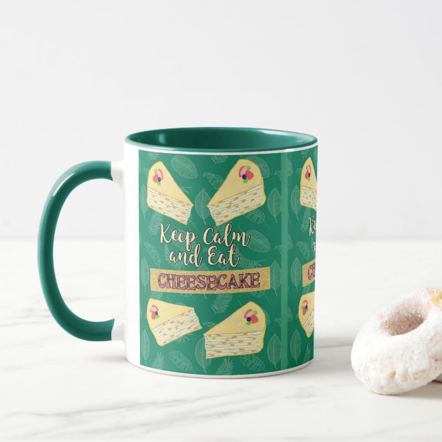 Keep Calm and Eat Cheesecake The Golden Girls Mug (With Donut)