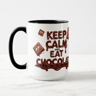 Keep Calm and Eat Chocolate Funny Chocolate Lovers Mug