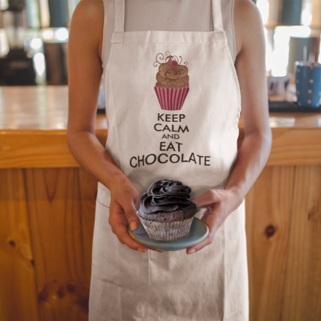 KEEP CALM AND EAT CHOCOLATE STANDARD APRON (Creator Uploaded)