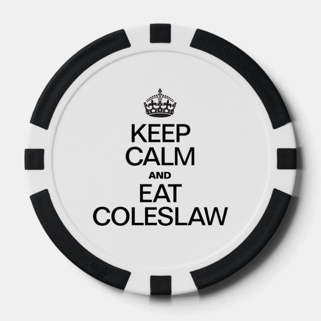 KEEP CALM AND EAT COLESLAW POKER CHIPS (Front)