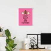 Keep Calm and Eat Cookies Poster Print (Home Office)