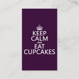 Keep Calm and Eat Cupcakes Business Card